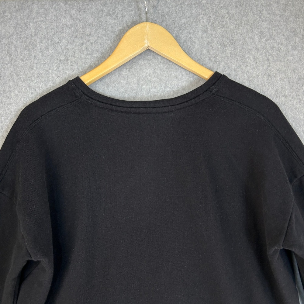 Athleta Black Cityscape Pullover Sweatshirt Side Zip French Terry Size Small - Picture 8 of 12